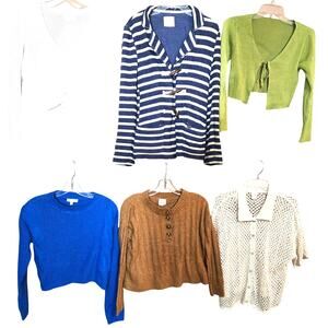 Women's Small S 4 6 Sweaters Cardigans Pullovers Winter Wholesale Bulk Lot of 6